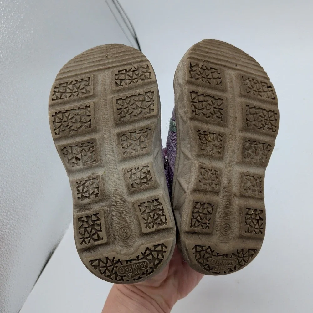 OshKosh Abe Purple Glitter Washable Water Sandals Kids Girls Size 9 ABE/OS24G18H